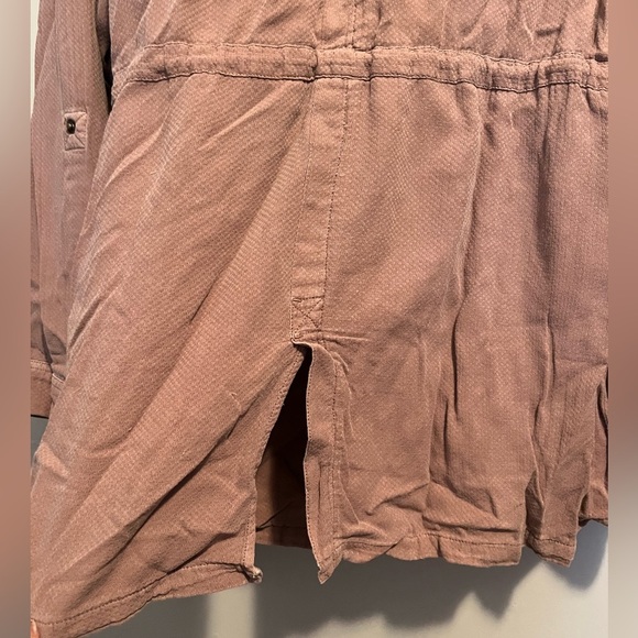 Torrid Twill Anorak Jacket Women's Pink Hooded Cotton Zip Waist Drawstring - Picture 12 of 13